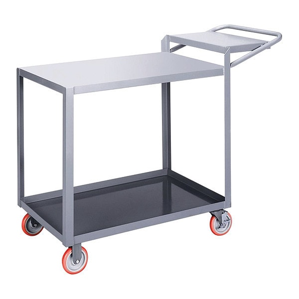 Order Picking Cart, Steel, 1200 lb Load Capacity, 2 Shelves, 52 in L, 24 in W, 40 in H