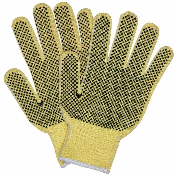 Cut Resistant Coated Gloves, Cut Level A2 , PVC , Dotted , XS 12 PK