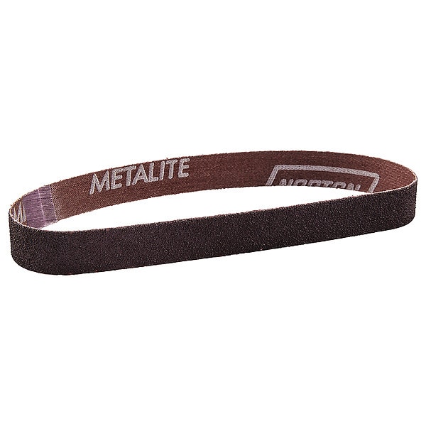 Sanding Belt, 1 in W, 30 in L, Coated, Aluminum Oxide, P120 Grit, Medium, R283 Metalite, Maroon