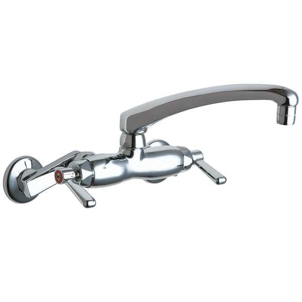 Low Arc Kitchen Faucet, Manual, 3" to 8-3/8" Mount, 2 Hole Commercial