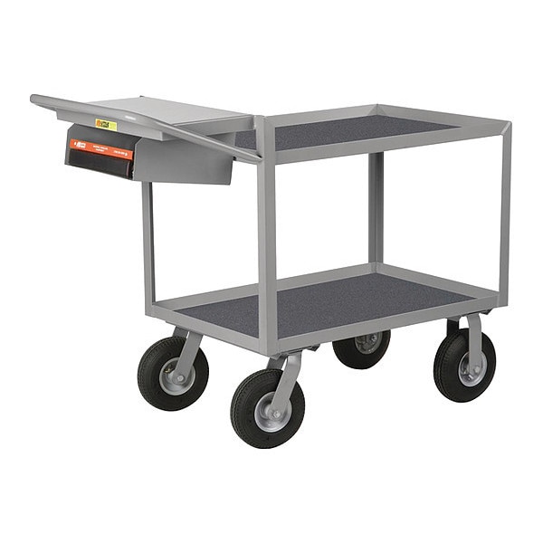 Utility Cart, 12 ga. Steel/Vinyl (Shelf), 1200 lb Load Capacity, 39" H