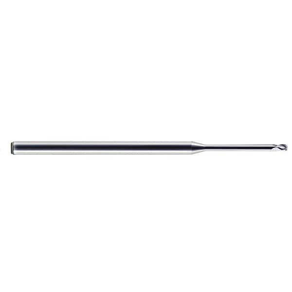 Carbide Micro End Mill, Ball, 0.015x0.022", Overall Length: 2-1/2"