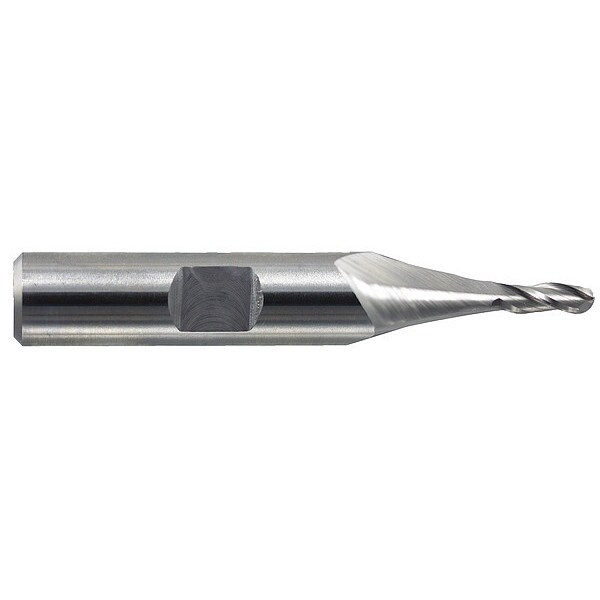 Gnrl Purpose End Mill, Ball End, 3/8x3/4", Number of Flutes: 3