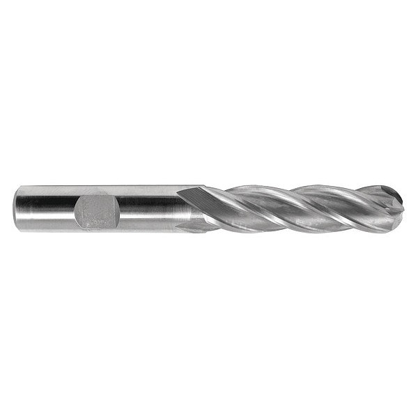 Hss Generl Purpose End Mill, Ball, 5/16x1"