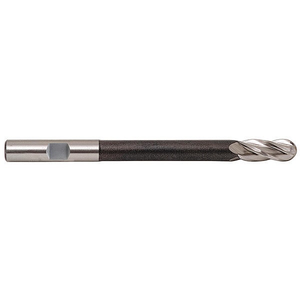 Hss General Purpose End Mill, Ball, 3/4x2", Number of Flutes: 4