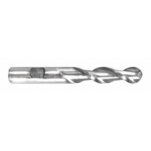Gnrl Purpose End Mill, Ball End, 7/16x1", Number of Flutes: 2