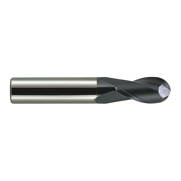 Carbide GP End Mill Ball 17/64X3/4, Number of Flutes: 2