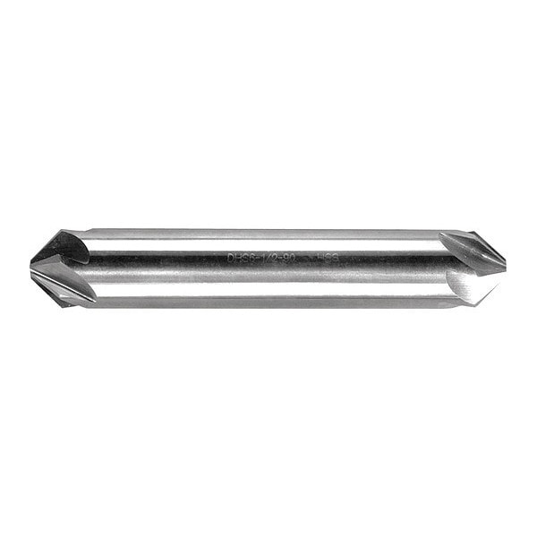 Double End Countersink, HSS, 90 deg., 5/8", Number of Flutes: 6