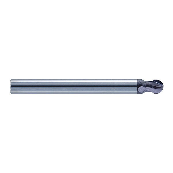 End Mill, Ball, 220 deg., 1/4", Overall Length: 2-1/2"