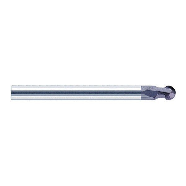 Sphere End Mill, Ball End, 220 deg., 4mm, Number of Flutes: 2