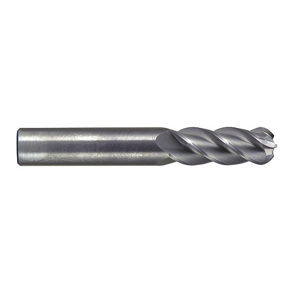 Hgh Prfrmnc End Mill, Crbd, Ball End, 1/2x1, Number of Flutes: 4