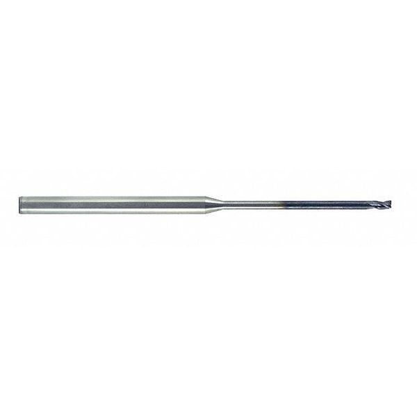 End Mill, Micro, Carbide, Square, 1/8 x 3/16, Overall Length: 4"