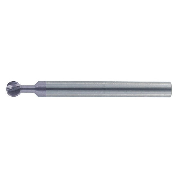 End Mill, Ball, 300 deg., 3/8", Length of Cut: .349"