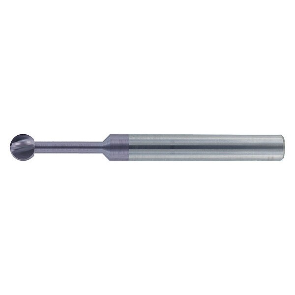End Mill, Ball, 300 deg., 1/4", Number of Flutes: 4