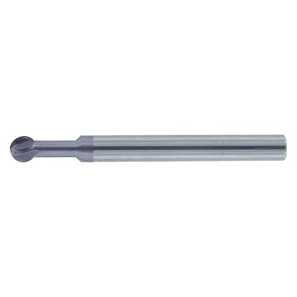 End Mill, Ball, 270 deg., 1/4", Number of Flutes: 4