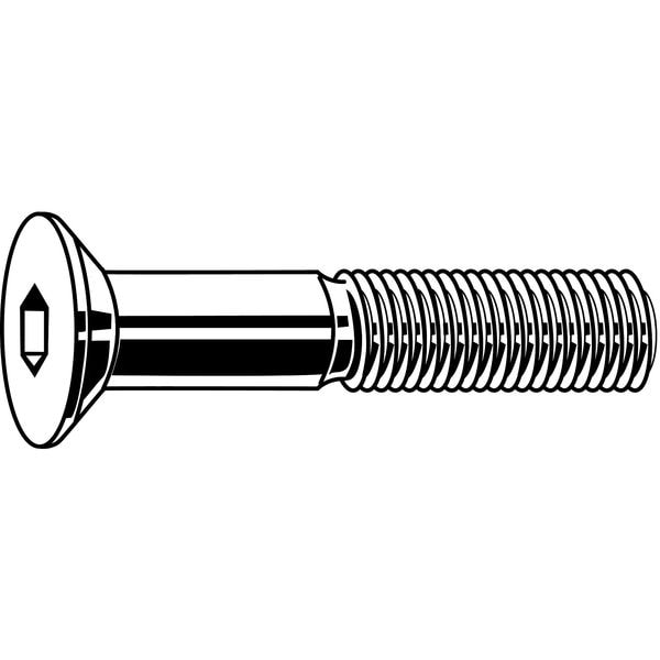 #2-56 Socket Head Cap Screw, Flat, Black Oxide Steel, 1 in Length, 100 PK