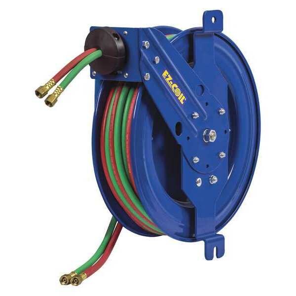 Side Mount Reel with Guide Arm, 1/4" Hose Diameter, 50 ft. Length, Carbon Steel