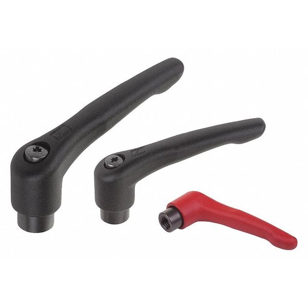 Adjustable Handle, Steel, Size: 5 M16, Black Powder Coated, Comp: Black Oxidized