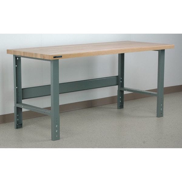 Bolted Workbenches, 60" W, Adjustable Height, 3500 lb.