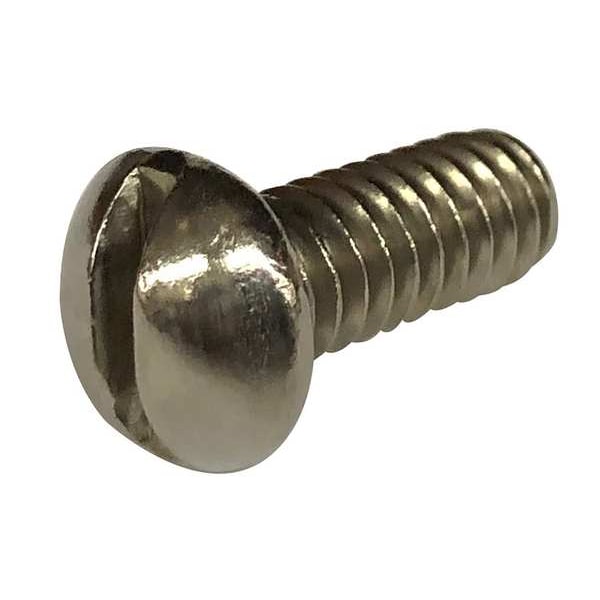 #10-32 x 1-3/4 in Slotted Round Machine Screw, Plain 18-8 Stainless Steel, 100 PK