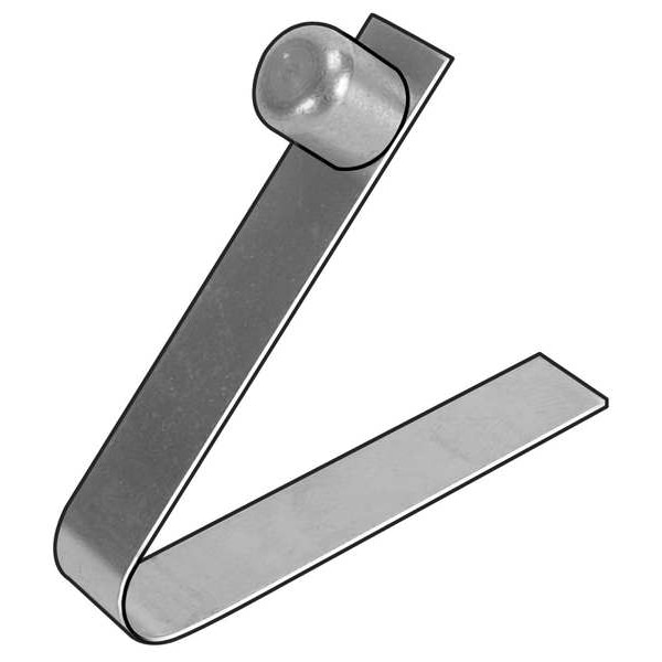 0.250" D x 0.280" H Single End II Style Spring Leg Snap Button, 5 pk.
