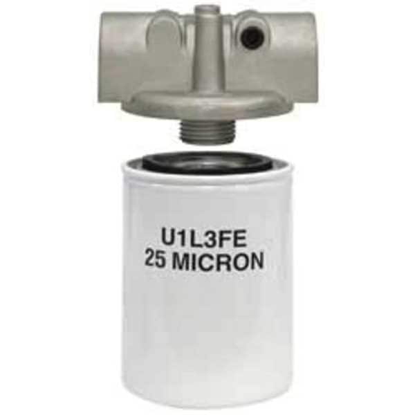 Spin-on Filter, 25 Micron, 15 GPM, 3/4 In