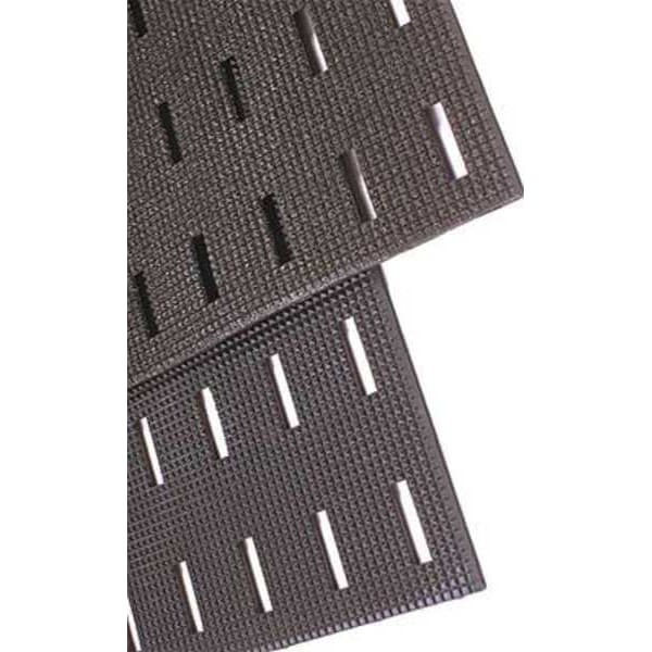 Antifatigue Mat, PVC, Grit, 3 ft W x 4 ft L, Black