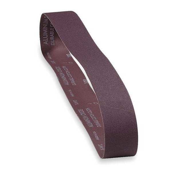 Sanding Belt, 6 in W, 48 in L, Coated, Aluminum Oxide, 40 Grit, Extra Coarse, R255 Metalite, Brown