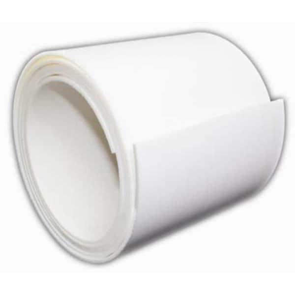White PTFE Sheet Stock 60" L x 6" W x 0.125" Thick