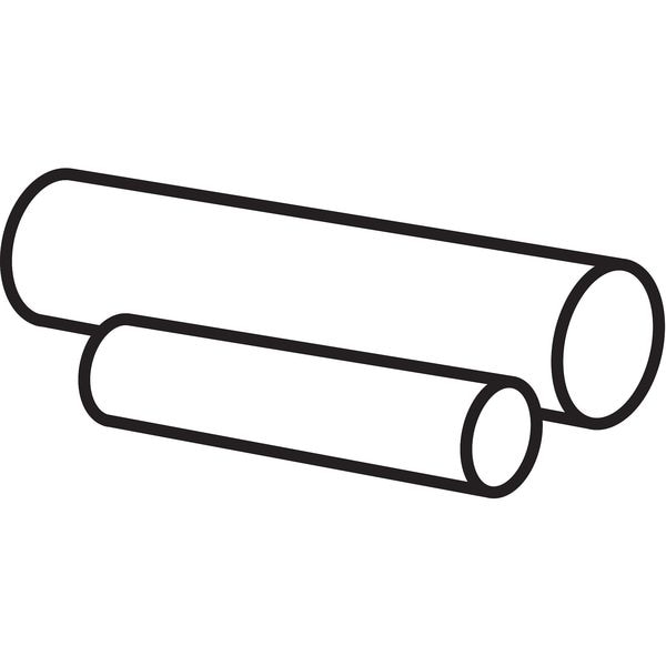 White PTFE Rod Stock 3 ft. L, 13/16" Dia.