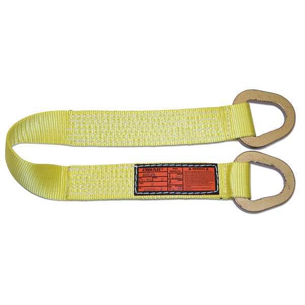 Synthetic Web Sling, Type 2, 10 ft L, 2 in W, Nylon, Yellow