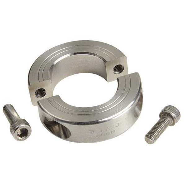 Shaft Collar, Clamp, 2Pc, 7/8 In, 316 SS