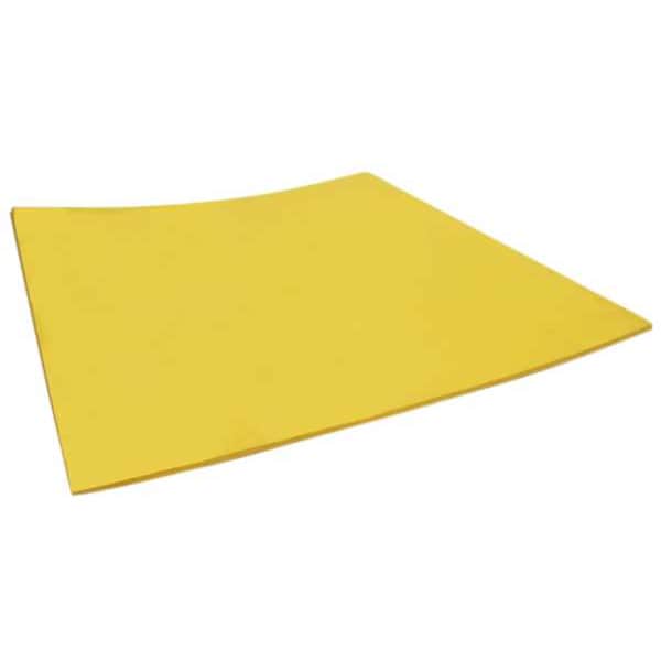 Foam Sheet, Crosslink, 24 in W, 24 in L, 1/2 in Thick, Yellow