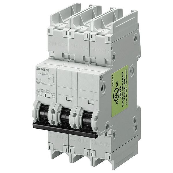 Miniature Circuit Breaker, 5SJ4 Series, 63A, 3 Pole, 240V AC, 10kA, D Curve