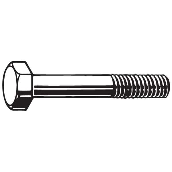 Grade A490, 1-1/4"-7 Structural Bolt, Plain Steel, 6 in L, 5 PK