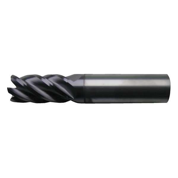 5-Flute Carbide HP Square Single End Mill for Ferrous Matl CTD CEM-V2-5R Bright 3/4x3/4x2-1/4x5