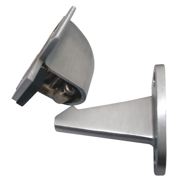 Automatic Door Holder, Satin Chrome, Wall, Color: Silver
