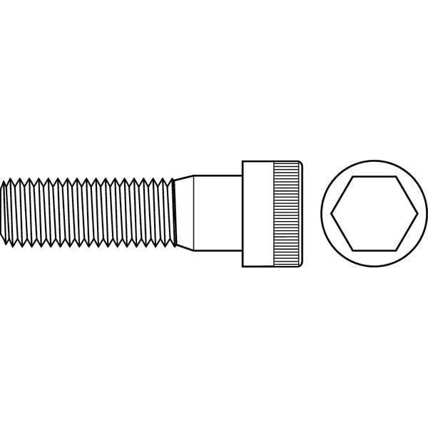 #10-32 Socket Head Cap Screw, Socket, Black Oxide Alloy Steel, 5/16 in Length, 100 PK