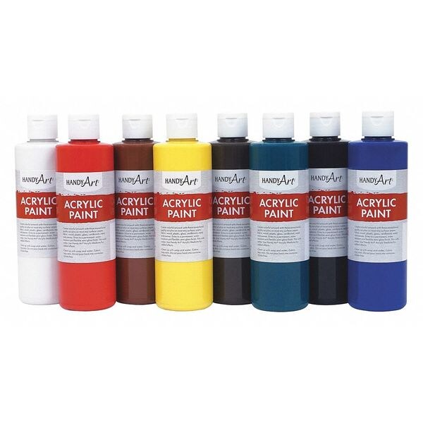 Paint, Acrylics, 8oz, Ast, PK8