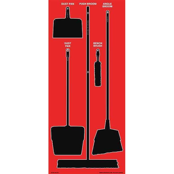 Store-Boards, 68x30 in, Black/Red, Accu-Shield