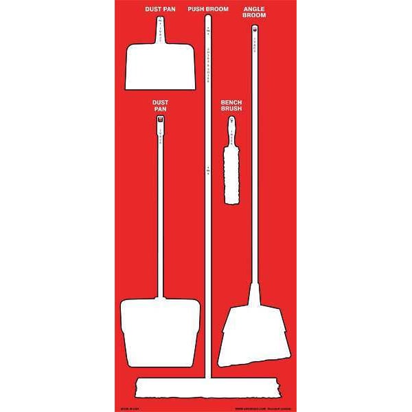 Store-Boards, 68x30 in, White/Red, Ultra Aluma-Lite