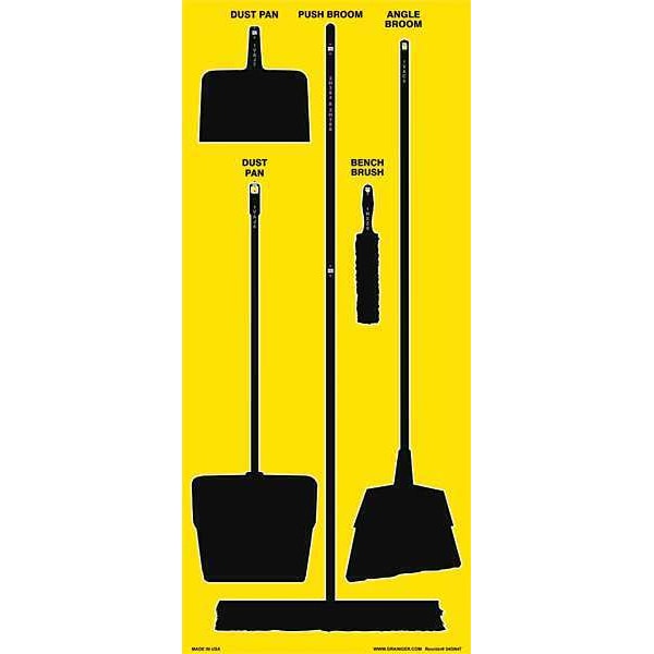 Store-Boards, 68x30 in, Black/Yellow, Accu-Shield