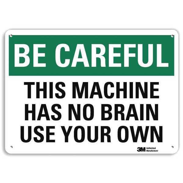 Safety Sign, 10 in Height, 14 in Width, Aluminum, Horizontal Rectangle, English, U7-1045-RA_14X10