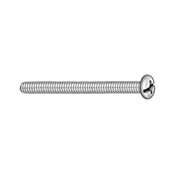 #12-24 x 3 in Combination Phillips/Slotted Round Machine Screw, Zinc Plated Steel, 100 PK