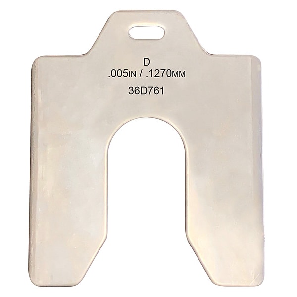 Slotted Shim 5 x 5" x 0.005", Pk20