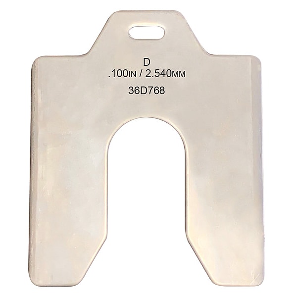 Slotted Shim 5 x 5" x 0.100", Pk5