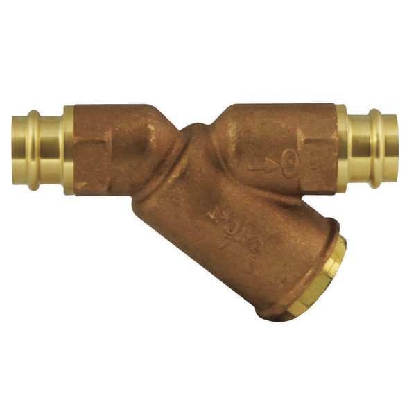 Y Strainer, 3/4" Pipe, Press, Lead Free Bronze, 250 psi