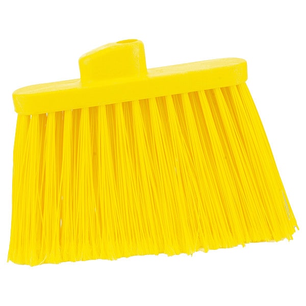 Med-Duty Angle Broom Head, 12", Ylw, PK12