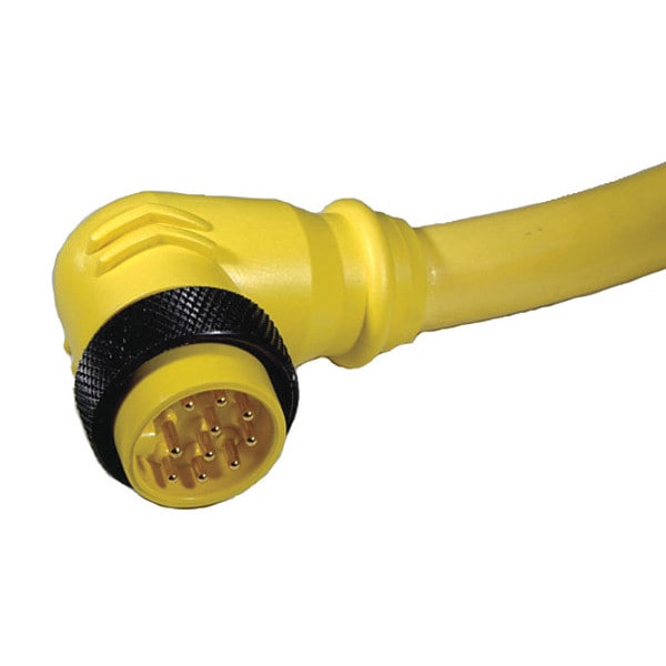 Cordset, Mini, PVC, Male, 9 Pole, 12 ft.