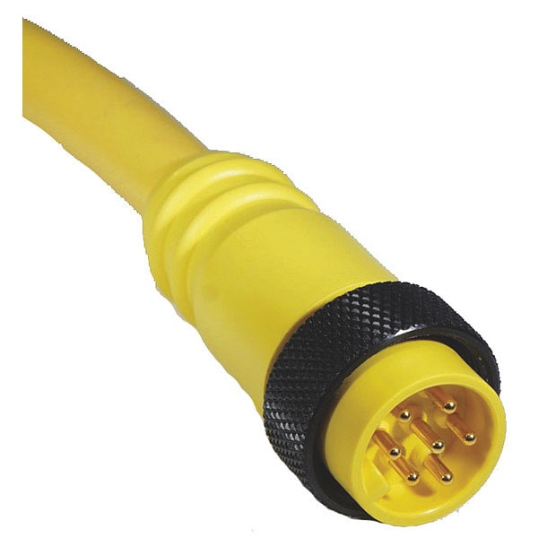 Cordset, Mini, PVC, Male, 8 Pole, 3 ft.